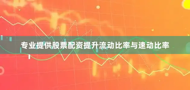 专业提供股票配资提升流动比率与速动比率