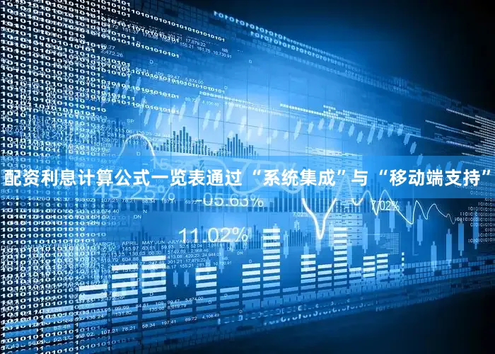 配资利息计算公式一览表通过 “系统集成”与 “移动端支持”